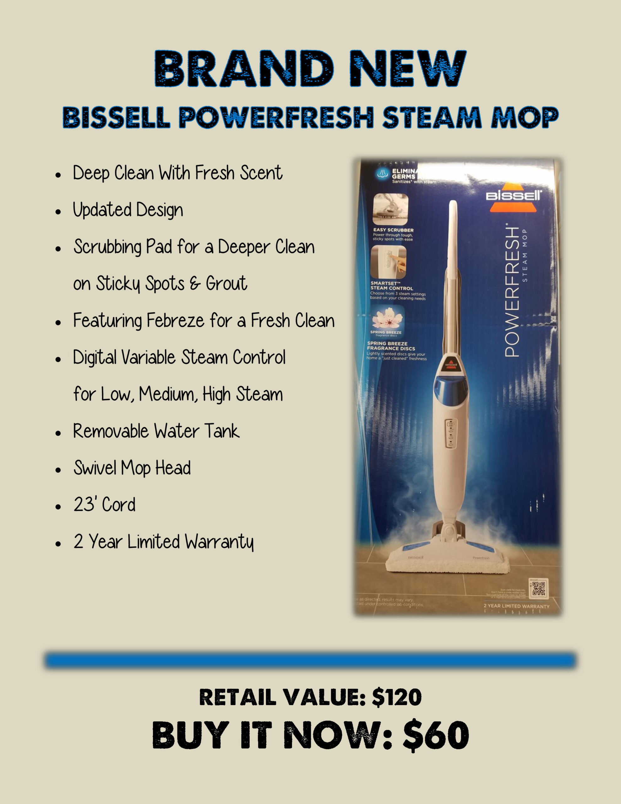 Bissell Steam Mop Riverfront Broadcasting, LLC.